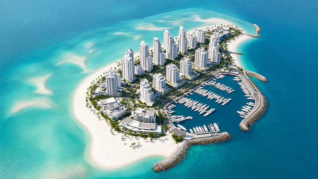 Beachfront master plan from the air